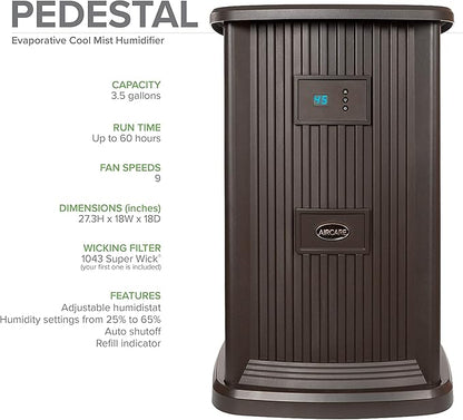 AIRCARE Digital Whole-House Pedestal-Style Evaporative Humidifier - Image 2