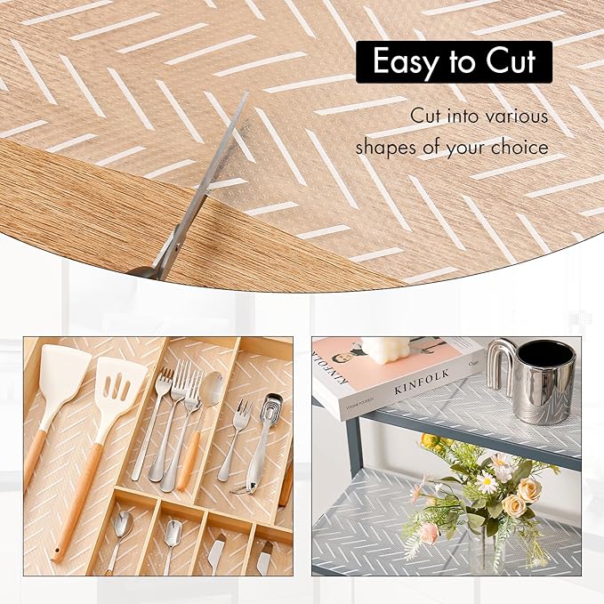 Cooyes Shelf and Drawer Liner for Kitchen Cabinets – Non-Adhesive, Waterproof - Image 3