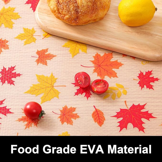 Cooyes Fall Maple Leaf Shelf Liner, Non-Adhesive Waterproof Drawer Liner - Image 4