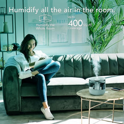 Vornado MISTIC 4 Whole Room Ultrasonic Humidifier, Aromatherapy, 1-Gallon Tank - Image 2