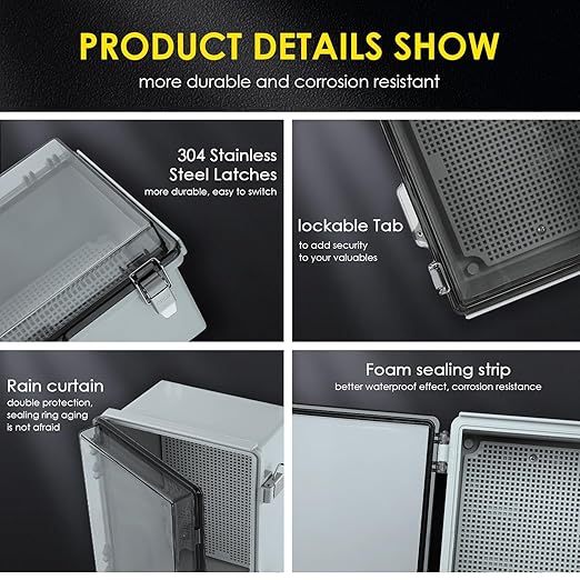 Waterproof Electrical Junction Box, IP67 ABS Plastic Junction Box Enclosure - Image 4