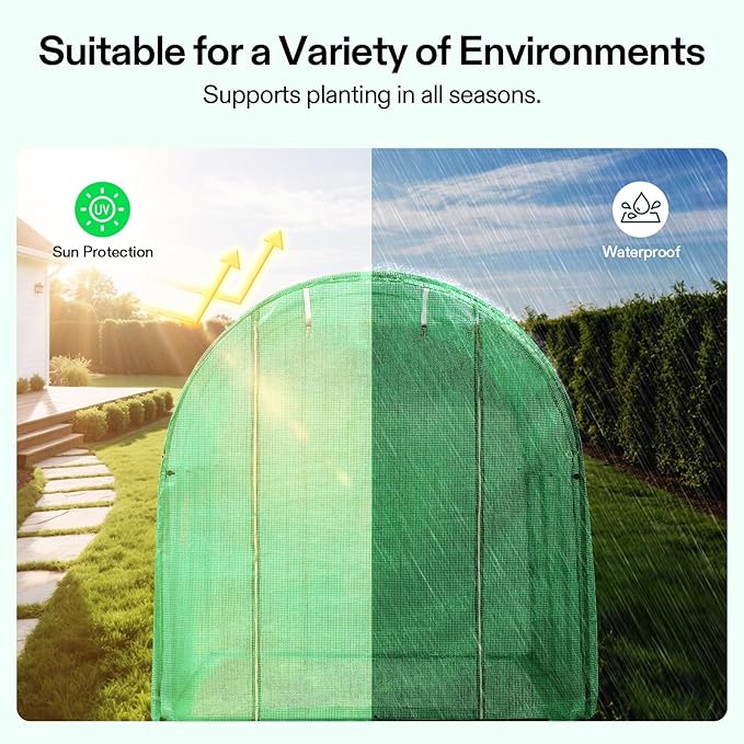 VIVOSUN 10x7x7 Ft. Large Walk in Greenhouse, Garden Plant Hot House - Image 4