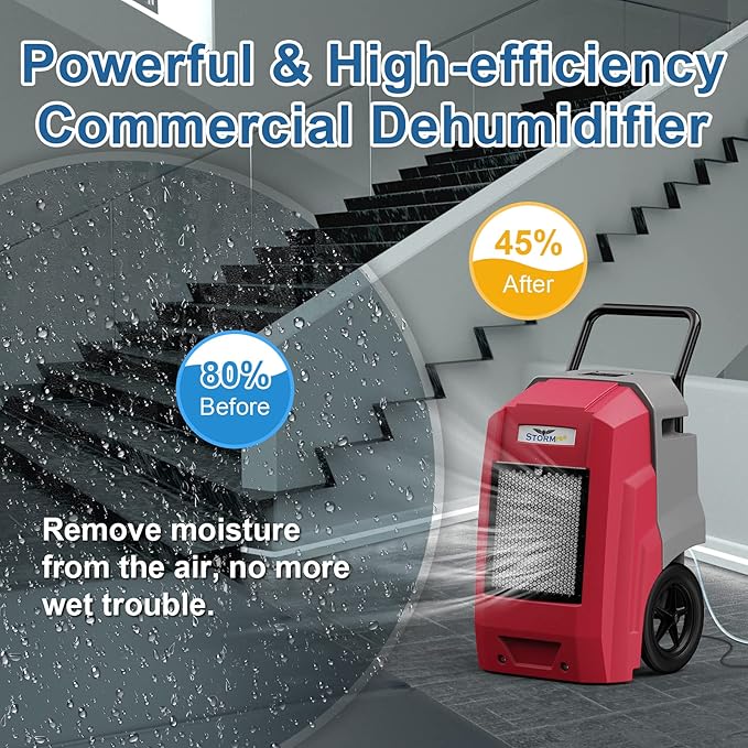 ALORAIR 180 Pints Commercial Dehumidifier - Image 4