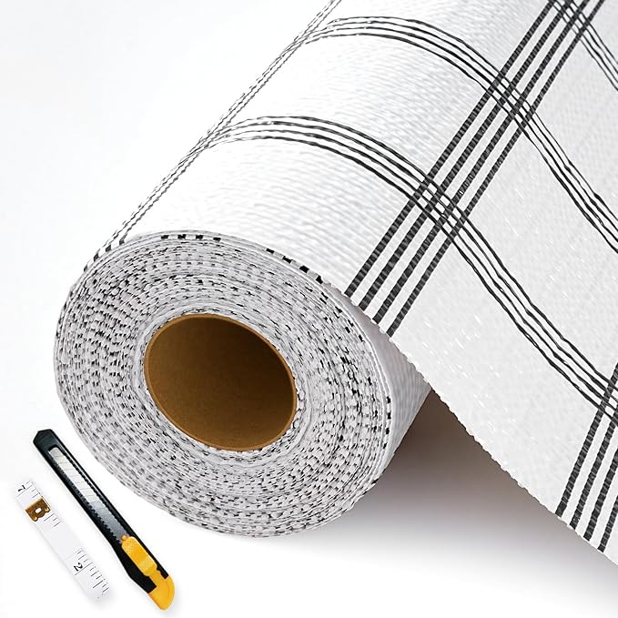 Shelf Liners for Kitchen Cabinets Non-Adhesive, Non-Slip Thickened Shelf Paper by Fzzcvo