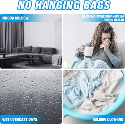 ZSZMFH 12 Pack Moisture Absorber Hanging Bags, Fragrance Free Humidity Packs - Image 6