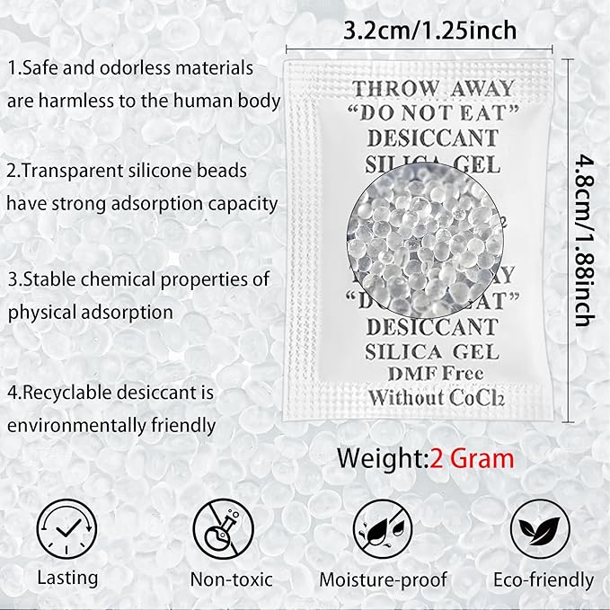 25 Pack 5g Silica Gel Desiccant Bags - Image 2