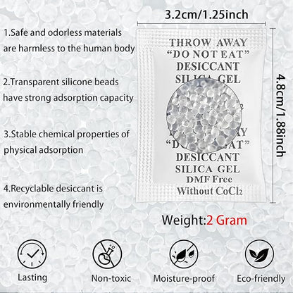 50Pack 2g Silica Gel Desiccant Bags - Image 2