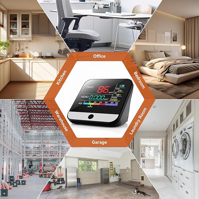 Xoopon 13 in 1 Air Quality Monitor Indoor Portable - Image 8
