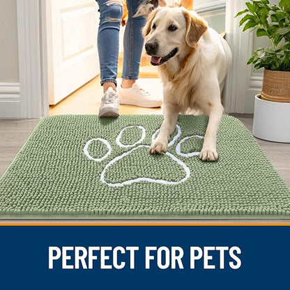 OLANLY Dog Door Mat for Muddy Paws 70x24, Paw Print Design, Absorbs Moisture - Image 6