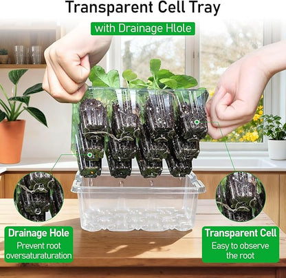 MIXC Seed Starter Tray with Elevated Lid, 120 Cells Seed Starter Kit with - Image 5
