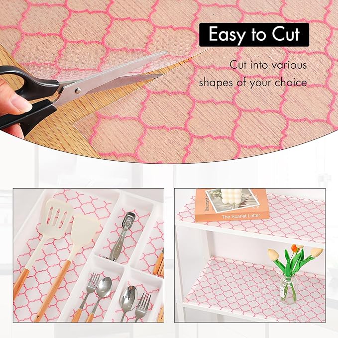 Cooyes Shelf Liner, Non Adhesive Drawer and Cabinet Liner, EVA Washable - Image 4