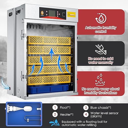 Egg Incubator with Automatic Egg Turning and Humidity Control 400 pcs, HHPPL - Image 3