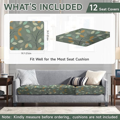 12Pcs Stretch Patio Cushion Cover - Image 2