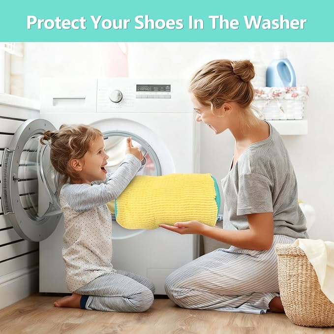 Shoe Washing Machine Bags 2Pcs, Shoe Cleaning Bag, 5-Size Laundry Bags- - Image 7