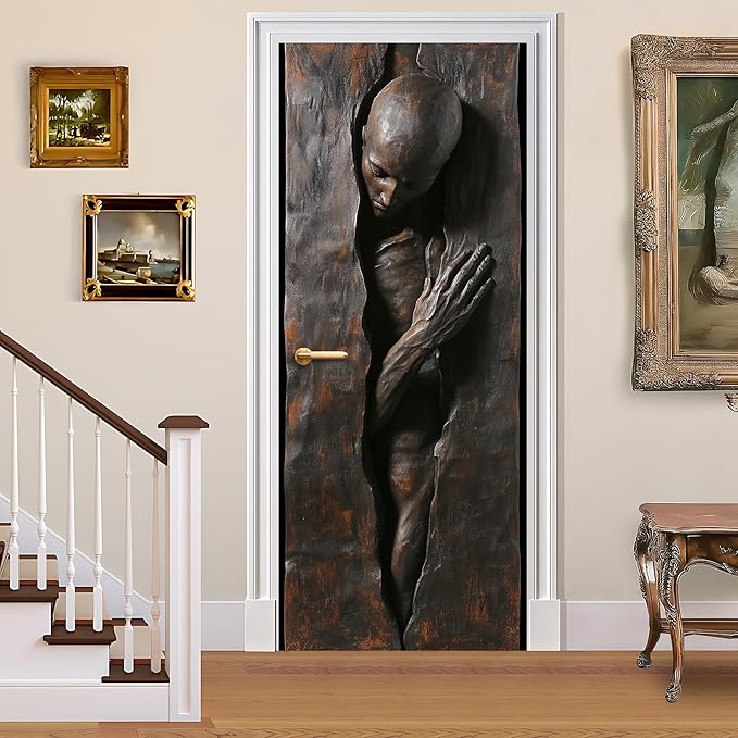 3D Door Stickers, Peel and Stick Vinyl Wallpaper, Self-Adhesive Mural by BVBOX