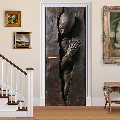 3D Door Stickers, Peel and Stick Vinyl Wallpaper, Self-Adhesive Mural by BVBOX