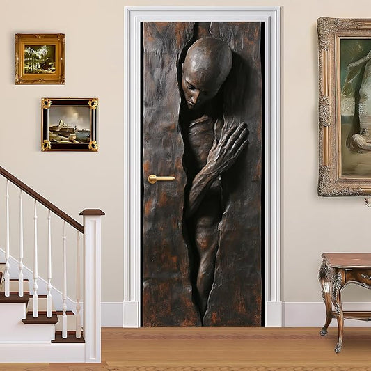 3D Door Stickers, Peel and Stick Vinyl Wallpaper, Self-Adhesive Mural by BVBOX