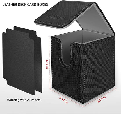 Mlikero 2 Pack Card Deck Box, Commander Deck Box Holds 200+ Single Sleeved Cards - Image 4