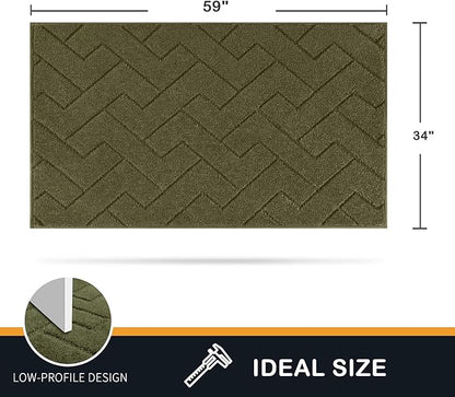 PURRUGS Dirt Trapping Door Mat 34" x 59", Non-Slip Machine Washable Entry Rug - Image 2