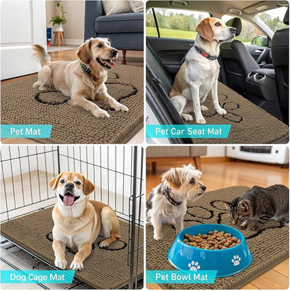 OLANLY Dog Door Mat for Muddy Paws 40x32, Paw Print Design, Absorbs Moisture - Image 7