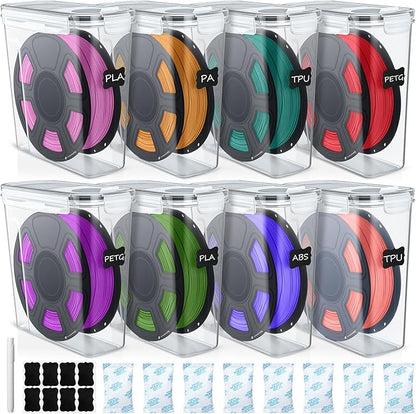 8 Pack 3D Printer Filament Storage Box by Unknown