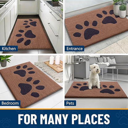 Smiry Dog Door Mat for Muddy Paws, Absorbs Moisture and Dirt, Low-Profile - Image 9