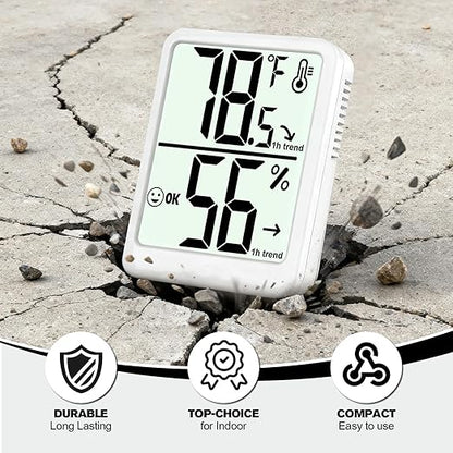 Room Thermometer Indoor Hygrometer Humidity Meter Gauge Digital Temperature and - Image 6