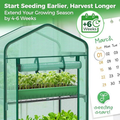 Ohuhu Mini Greenhouse for Indoor Outdoor, Small Plastic Plant Green House - Image 3