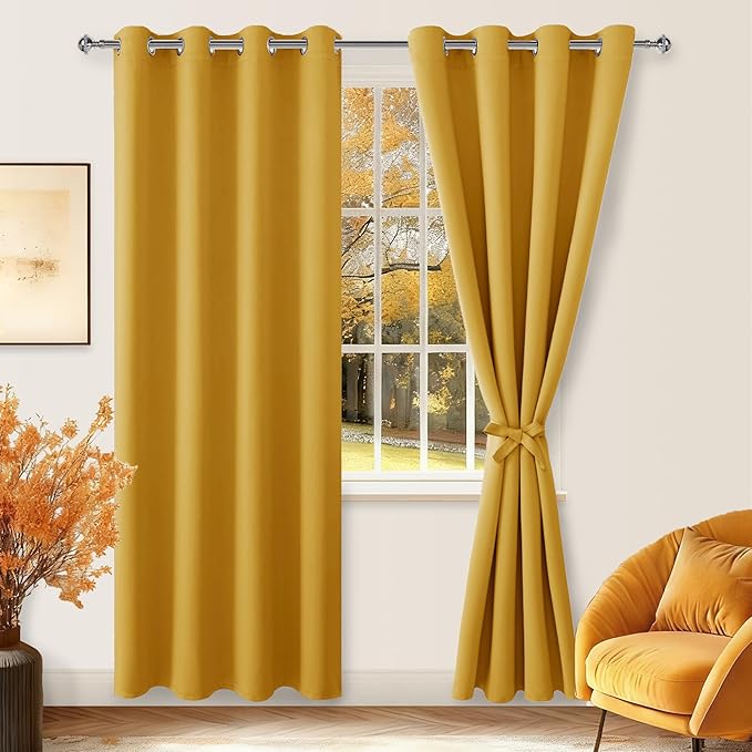 Hiasan Blackout Curtains for Bedroom, 52 x 96 Inches Long - Image 2