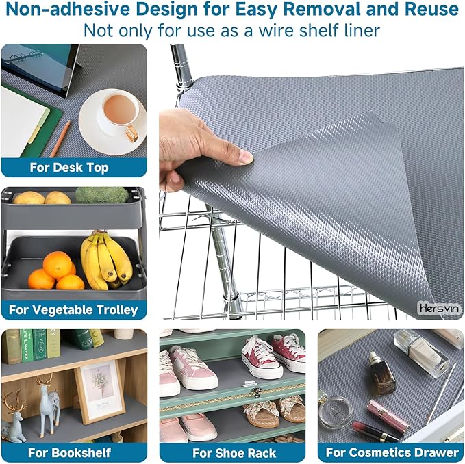 Hersvin Shelf Liners 20 in x 20 ft Thickened EVA Drawer Mats, Non-Adhesive - Image 6