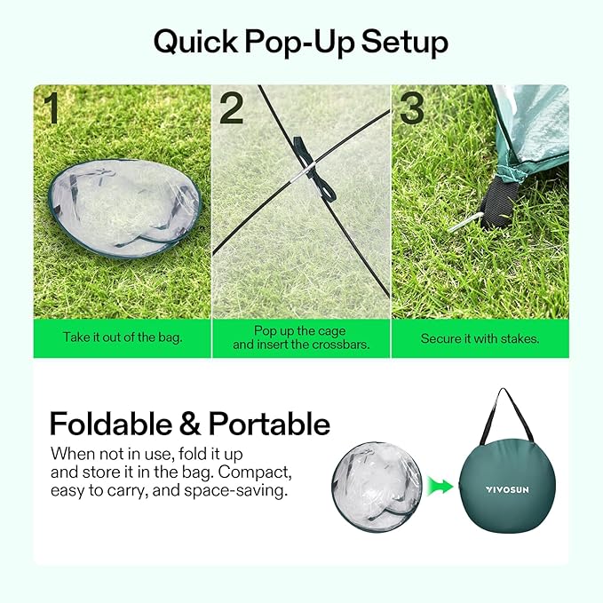 VIVOSUN 49x49x63-Inch Portable Walk-in Greenhouse, - Image 4
