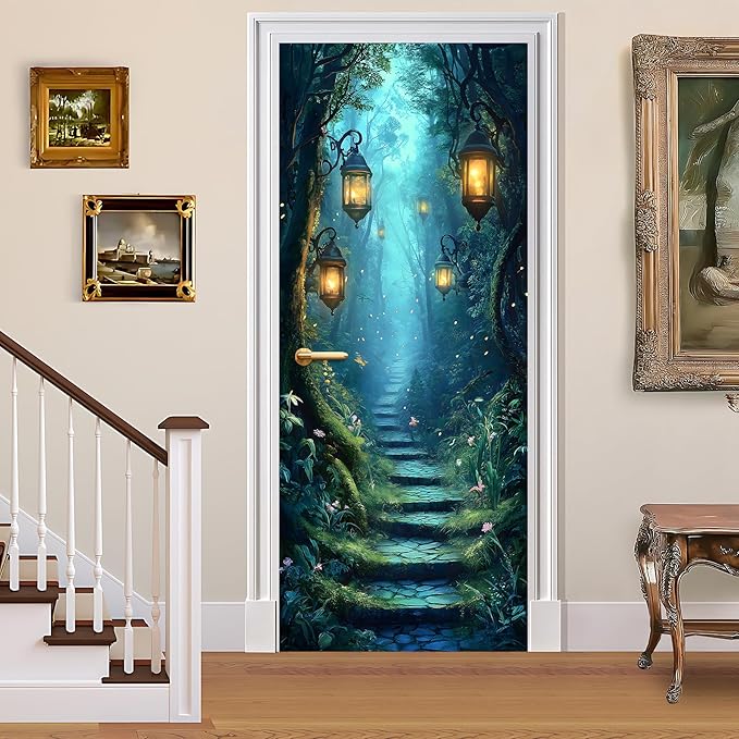 3D Door Stickers, Peel and Stick Vinyl Wallpaper ，Self-Adhesive Mural by BVBOX