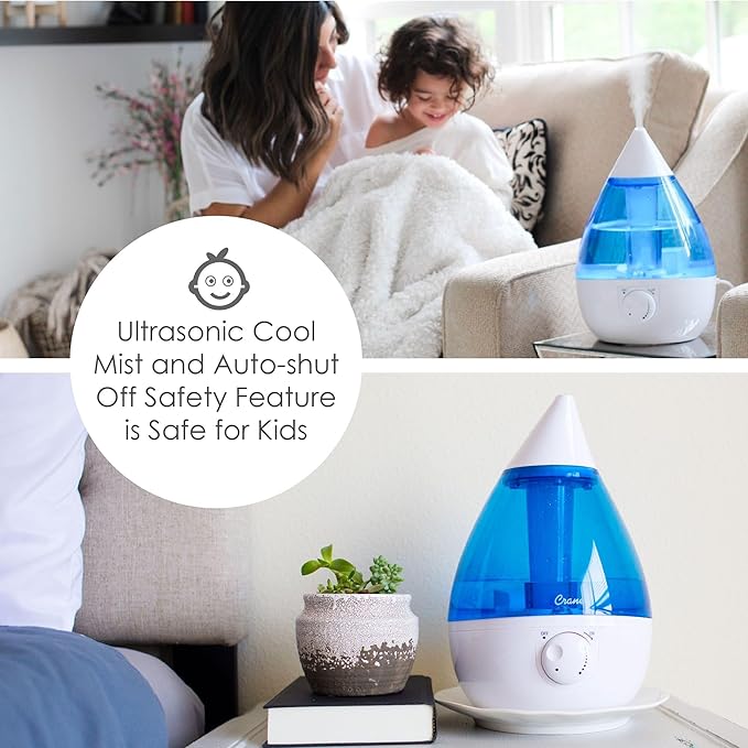 Crane Ultrasonic Cool Mist Teardrop Humidifier - Image 3