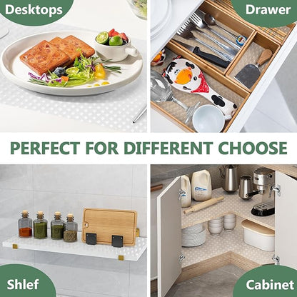 Shelf Liners, Non-Adhesive Drawer Liner, Waterproof & Oil-Proof Kitchen Cabinet - Image 6