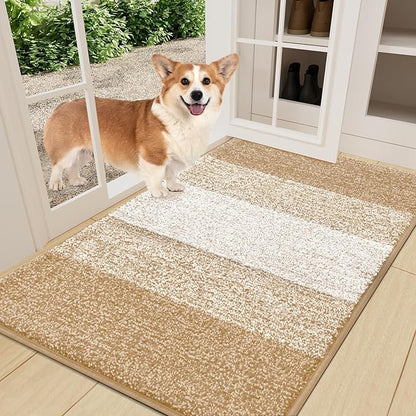 Smiry Dog Door Mat for Muddy Paws, Absorbs Moisture and Dirt, Low-Profile by Smiry