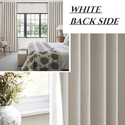 100% Blackout Curtains 84 Inch Length 2 Panels Set Farmhouse Style - Image 6