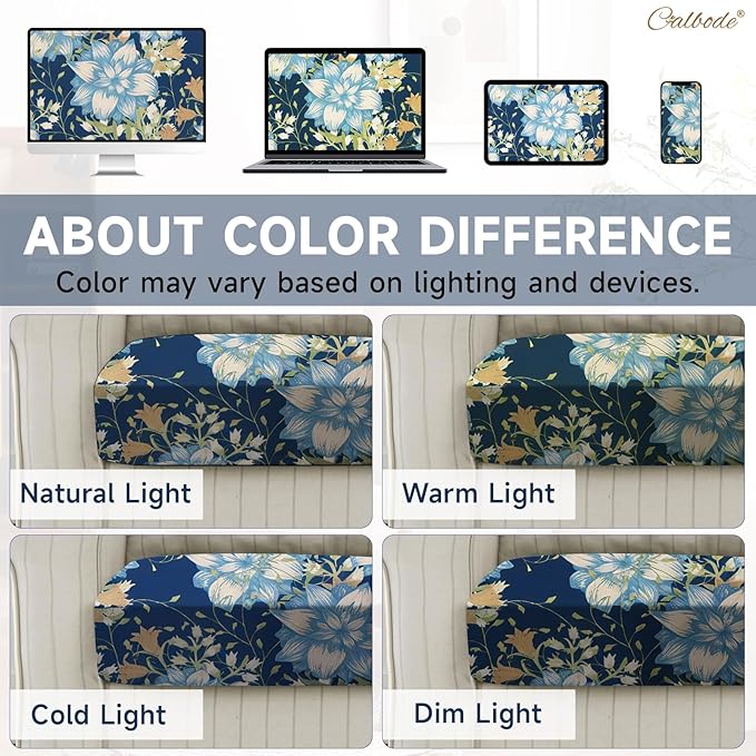 8Pcs Stretch Patio Cushion Cover, Printed Couch & Sofa Slipcovers - Image 6
