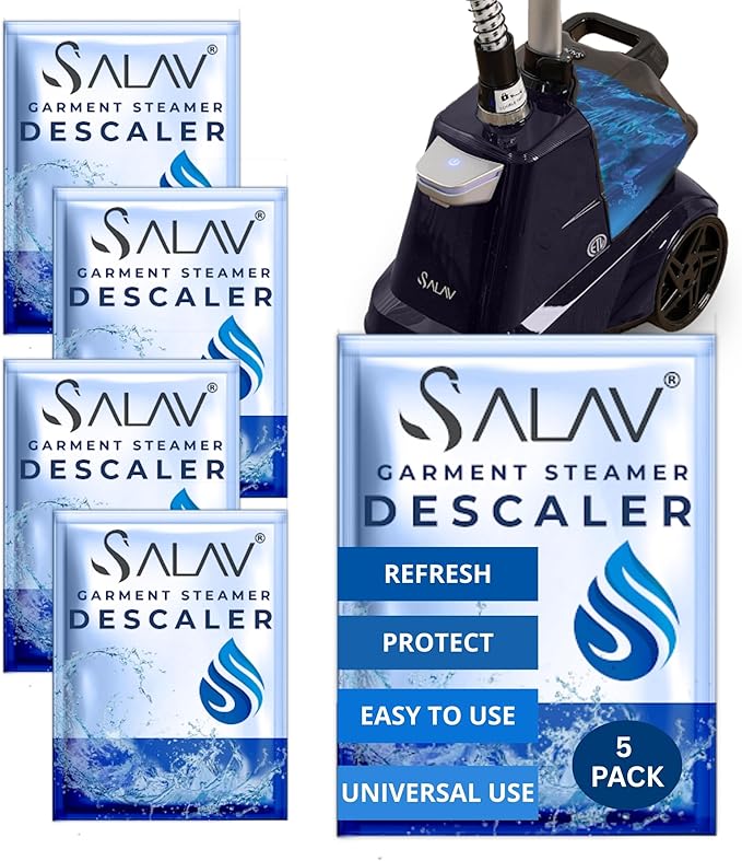 SALAV Garment Steamer Descaling Solution Decalcifier Packets by SALAV