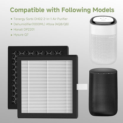 4 Pack DH02 3-in-1 Activated Carbon Replacement Filter Compatible - Image 2