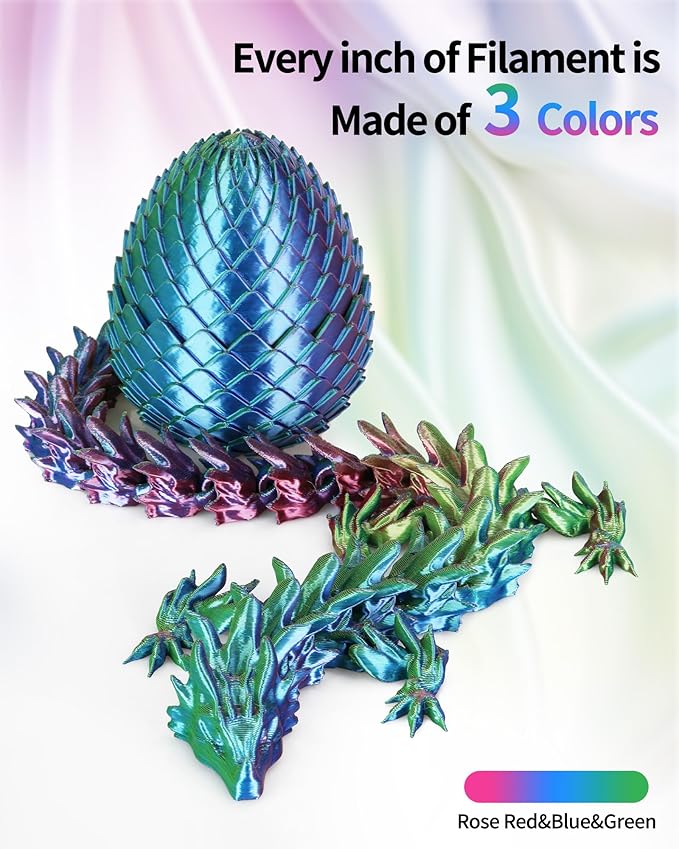 LANDU Silk Tri-Color PLA Filament 1.75mm 1Kg, Triple Color Silk PLA Filament - Image 2