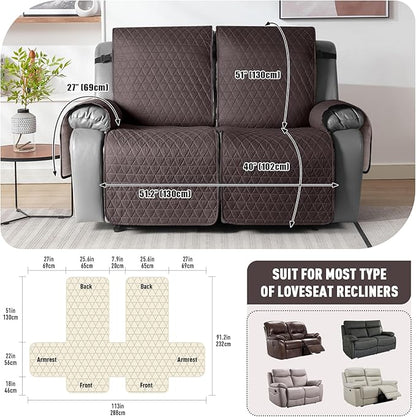 TAOCOCO 100% Waterproof Recliner Cover, Non-Slip Washable Reclining Couch Cover - Image 3
