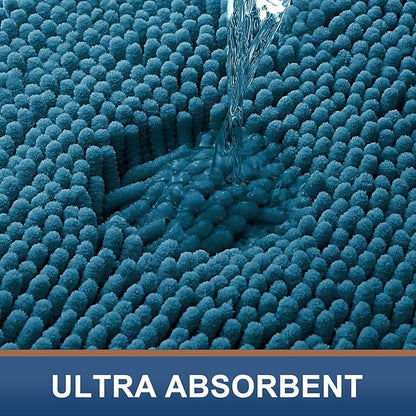 Smiry Luxury Chenille Bathroom Rugs 24x16, Extra Soft and Absorbent Shaggy Bath - Image 4