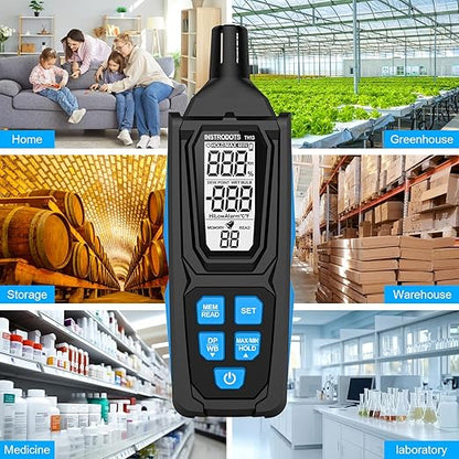 Temperature Humidity Meter, High Precision Digital Psychrometer Hygrometer - Image 8