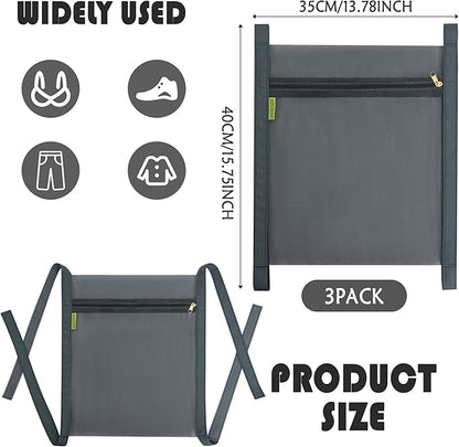 Sneaker Wash & Dry Net Bag for Dryer, 15.7x13.8 Inch Large HoneyComber Mesh Bags - Image 2