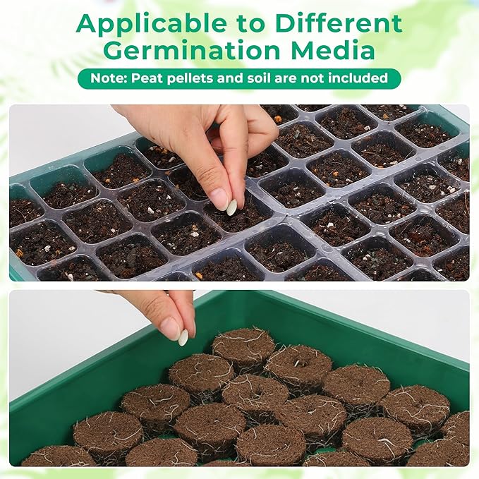 192 Cells Seed Starter Tray, 4 Packs Seed Starter Kit - Image 5