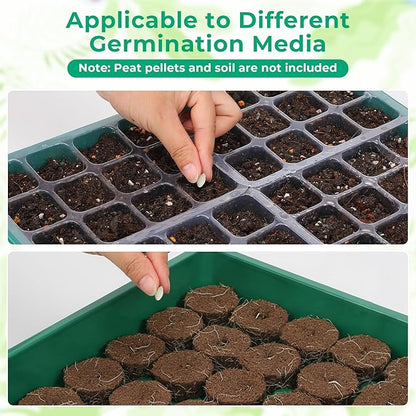 192 Cells Seed Starter Tray, 4 Packs Seed Starter Kit - Image 5