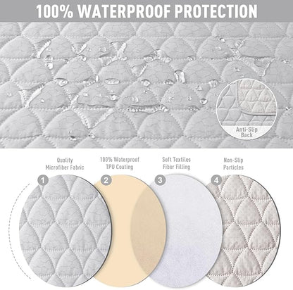 TAOCOCO 100% Waterproof Loveseat Recliner Couch Sofa Covers - Image 4