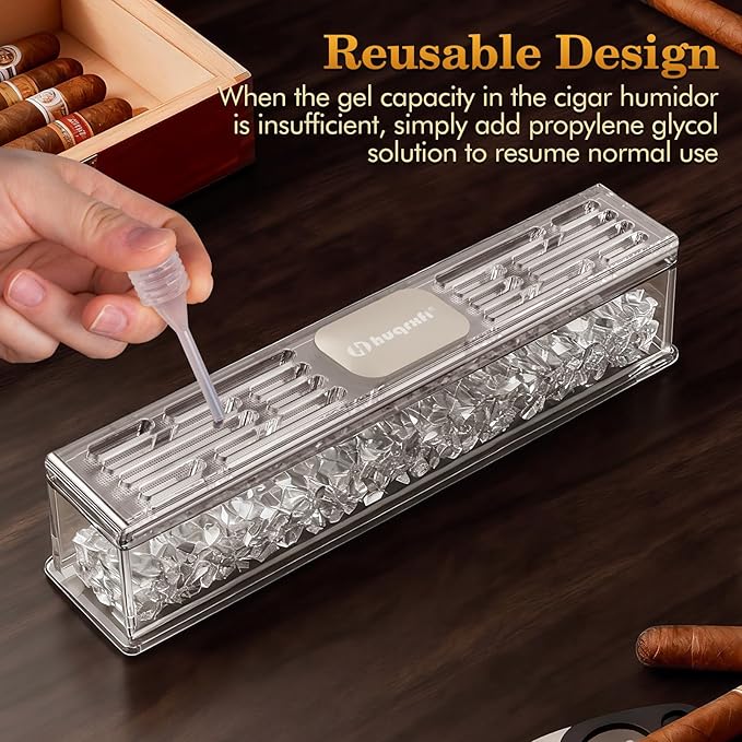 Pre-Filled Cigar Humidifier – Ready-to-Use Crystal Gel Humidifier, Cigar - Image 5