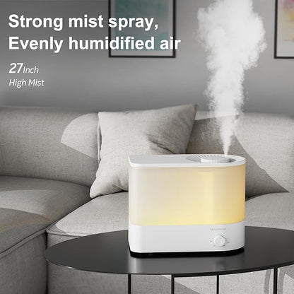 MEGAWISE 2025 Large Capacity Humidifier, 6L Top Fill Design, 50H Runtime - Image 6
