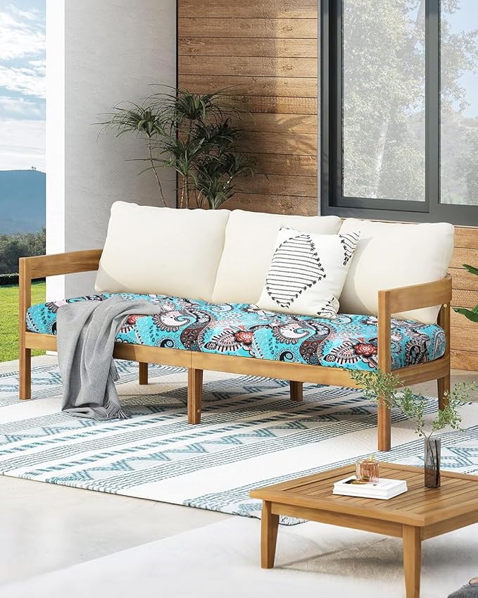 Fuloon Sofa Cushion Covers, Stretch Printed Seat Cushion Cover Couch Seat - Image 2